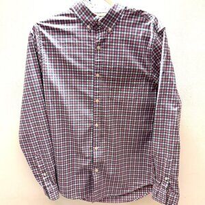Gap Men Checkered Collared Button Up Casual Polo Shirt Size Small